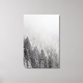 Toile Forêt d'épinette neigeuse enveloppée dans du broui (Recto)
