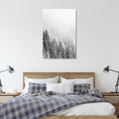 Toile Forêt d'épinette neigeuse enveloppée dans du broui (Insitu(Chambre))