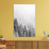 Toile Forêt d'épinette neigeuse enveloppée dans du broui (Insitu(Salon))