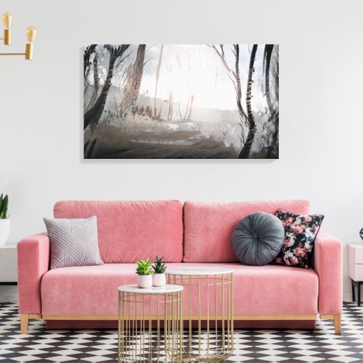 Toile Forêt d'hiver (Insitu(Salon))