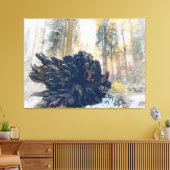 Toile Forêt d'hiver avec racine de séquoia (Insitu(Salon))