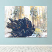 Toile Forêt d'hiver avec racine de séquoia (Insitu (Plancher de Bois))