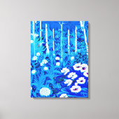 Toile Forêt d'Imaginaires avec fleurs et oiseaux (Recto)