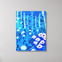 Forêt d'Imaginaires avec fleurs et oiseaux
