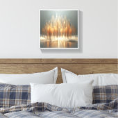 Toile Forêt dorée abstraite de luxe - Architecture moder (Insitu(Chambre))