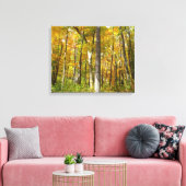 Toile Forêt du paysage d'automne Feuille Jaune (Insitu(Salon))