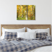 Toile Forêt du paysage d'automne Feuille Jaune (Insitu(Chambre))
