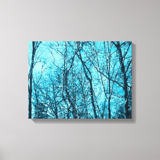 Toile Forêt en azur (Recto)
