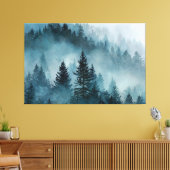 Toile Forêt Enchantée en Bleu (Insitu(Salon))