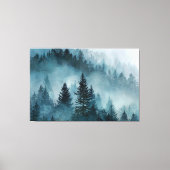 Toile Forêt Enchantée en Bleu (Recto)