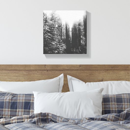 Toile Forêt enchantée noire et blanche (Insitu(Chambre))