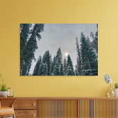 Toile Forêt enneigée avec soleil (Insitu(Salon))