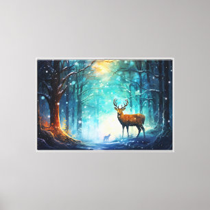 Toile Forêt enneigée magique Art-82109