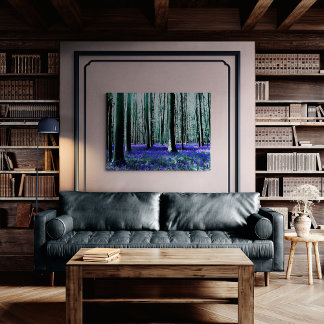 Toile Forêt Envoûtante de Jacinthes des Bois