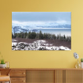 Toile Forêt gelée et lac (Insitu(Salon))