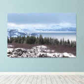 Toile Forêt gelée et lac (Insitu (Plancher de Bois))
