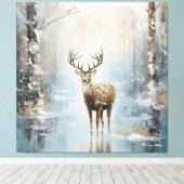 Toile Forêt givre Cerf (Insitu (Plancher de Bois))