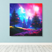 Toile Forêt magique la nuit (Insitu (Plancher de Bois))