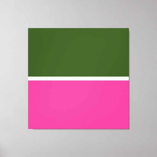 Toile Forêt moderne vert blanc foncé couleur rose (Recto)