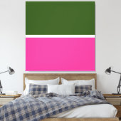 Toile Forêt moderne vert blanc foncé couleur rose (Insitu(Chambre))