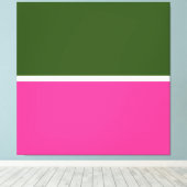 Toile Forêt moderne vert blanc foncé couleur rose (Insitu (Plancher de Bois))