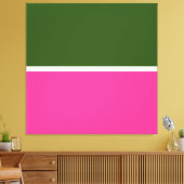 Toile Forêt moderne vert blanc foncé couleur rose (Insitu(Salon))