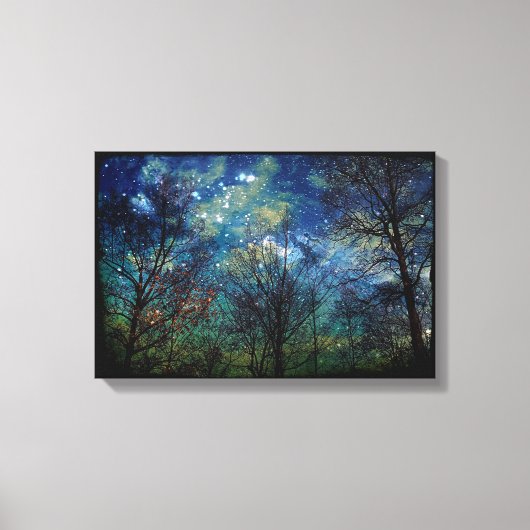 Toile Forêt Mystique La Nature Étoiles Céleste 12x18 (Recto)