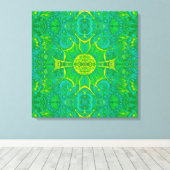 Toile Forêt papillon Bohème Arabesque Mandala Gree (Insitu (Plancher de Bois))