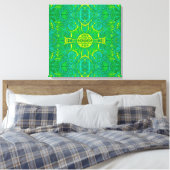 Toile Forêt papillon Bohème Arabesque Mandala Gree (Insitu(Chambre))