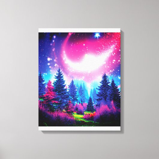 Toile Forêt spatiale magique (Recto)