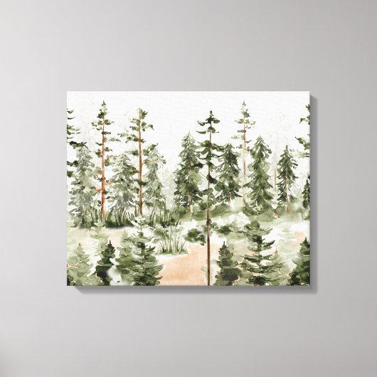 Toile Forêt verte à l'aquarelle (Recto)