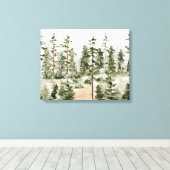 Toile Forêt verte à l'aquarelle (Insitu (Plancher de Bois))