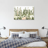 Toile Forêt verte aquarelle (Insitu(Chambre))