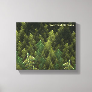 Toile Forêt verte fractale