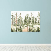 Toile Forêt verte Watercolor (Insitu (Plancher de Bois))
