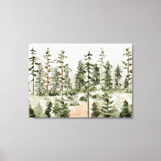 Toile Forêt verte Watercolor (Recto)