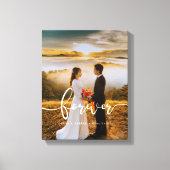 Toile Forever design élégant superposition photo mariage (Recto)