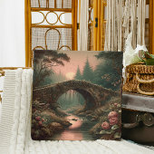 Toile Forgotten Ivy Bridge in Twilight Misty Forest