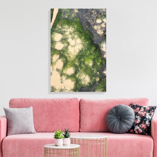 Toile Formation rocheuse de grès avec de la mousse vert (Insitu(Salon))