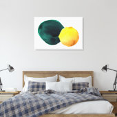 Toile Forme biologique Aquarelle Abstraite Jaune Vert Ca (Insitu(Chambre))