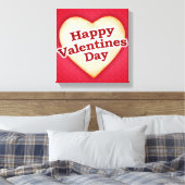 Toile Forme cardiaque Joyeux Valentin Conception de text (Insitu(Chambre))