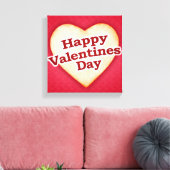 Toile Forme cardiaque Joyeux Valentin Conception de text (Insitu(Salon))
