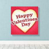 Toile Forme cardiaque Joyeux Valentin Conception de text (Insitu (Plancher de Bois))