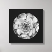 Toile Forme de photo à cercle de bordure noire (Recto)