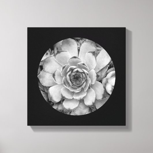 Toile Forme de photo à cercle de bordure noire (Recto)