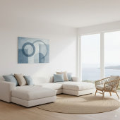 Toile Formes Abstraites géométriques bleues Aquarelle Ar