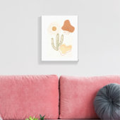 Toile Formes Bohèmes Abstraites Cactus de Soleil en Terr (Insitu(Salon))