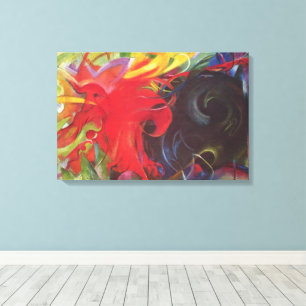 Toile Formes de combat par Franz Marc, Art fin vintage