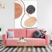 Toile Formes de forme libre Abstraites - Brown et noires (Insitu(Salon))