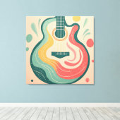Toile Formes géométriques Abstraites de la guitare moder (Insitu (Plancher de Bois))